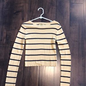 Yellow navy striped sweater
